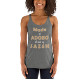 Made of Adobo and Lots of Sazón - Women's Racerback Tank Top