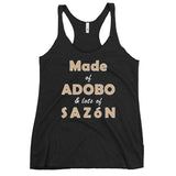 Made of Adobo and Lots of Sazón - Women's Racerback Tank Top