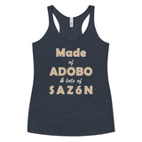 Made of Adobo and Lots of Sazón - Women's Racerback Tank Top