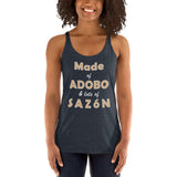 Made of Adobo and Lots of Sazón - Women's Racerback Tank Top