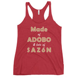 Made of Adobo and Lots of Sazón - Women's Racerback Tank Top