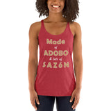 Made of Adobo and Lots of Sazón - Women's Racerback Tank Top