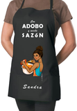 "Con Adobo y Mucho Sazón" Apron/Delantal  - Free Personalization!