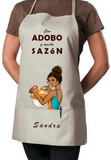 "Con Adobo y Mucho Sazón" Apron/Delantal  - Free Personalization!