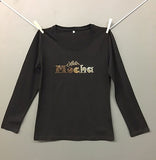 LIMITED SALE! - LatinMocha Rhinestone Logo Long-sleeve T-shirt (BLACK or TAN)