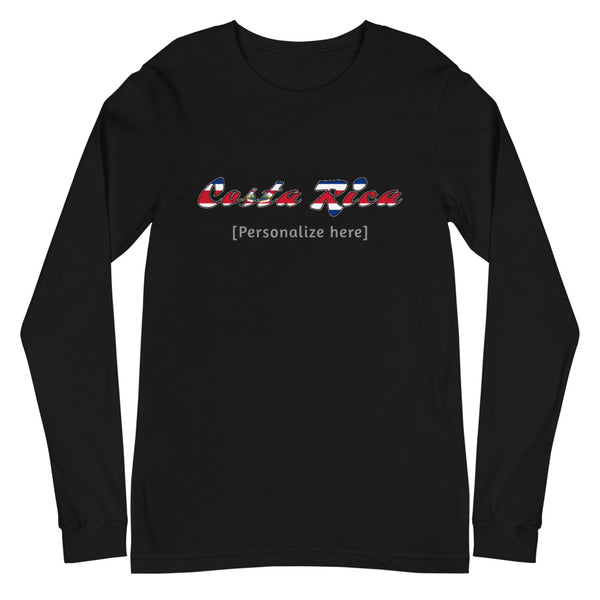 Costa Rica Unisex Long Sleeve Tee (FREE Personalization) NEW